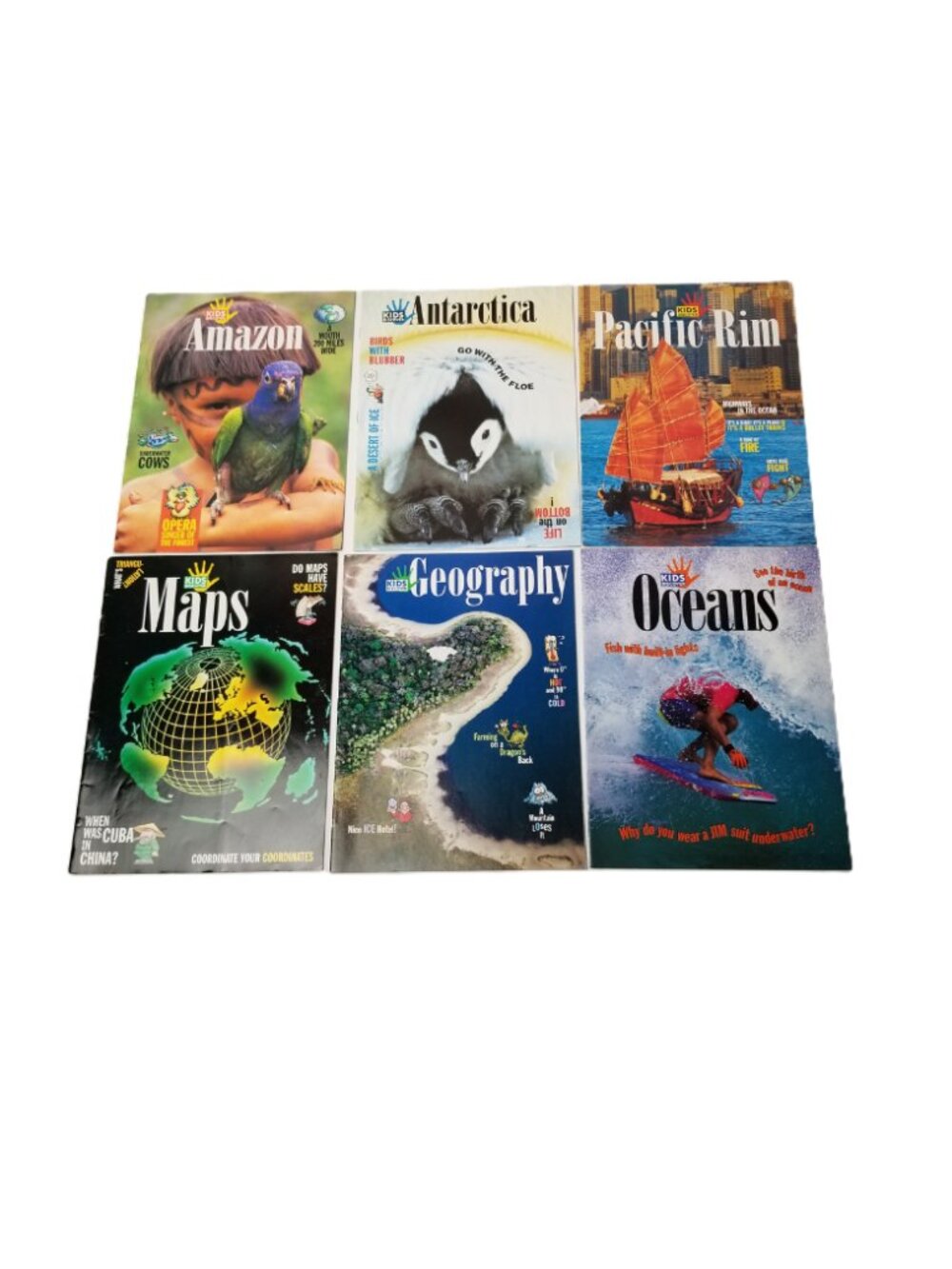 Kids Discover Magazine Lot 6 Geography Maps Oceans Antarctica Amazon Pacific Rim